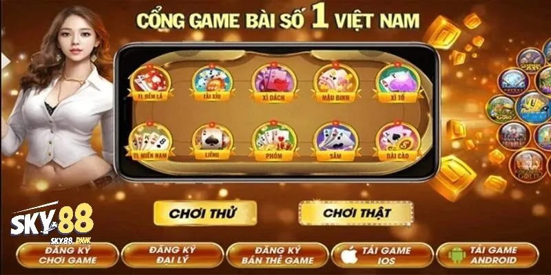 Các thể loại game bài đổi thưởng nổi bật tại Sky88