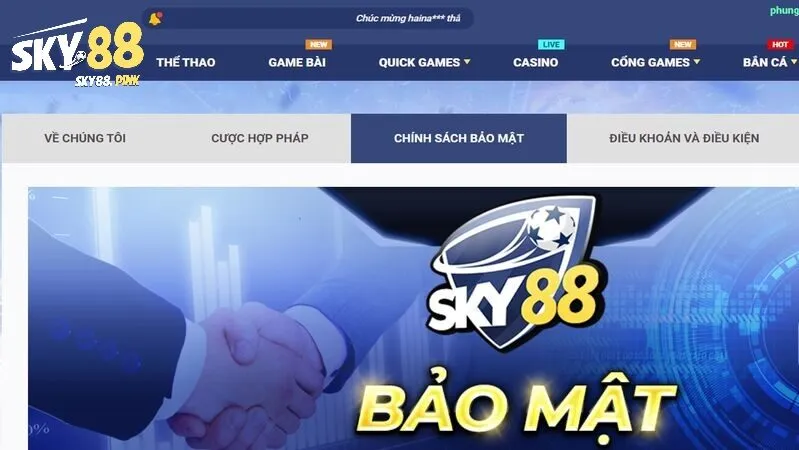 Công nghệ bảo mật tại Sky88
