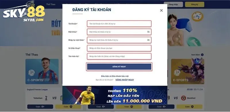 Hướng dẫn đăng ký và tham gia cá cược tại Sky88